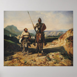 Póster Don Quijote y Sancho