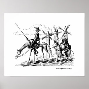 Póster Don Quijote y Sancho Panza