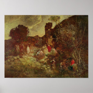 Póster Don Quijote y Sancho Panza, c.1865