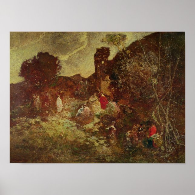 Póster Don Quijote y Sancho Panza, c.1865 (Frente)