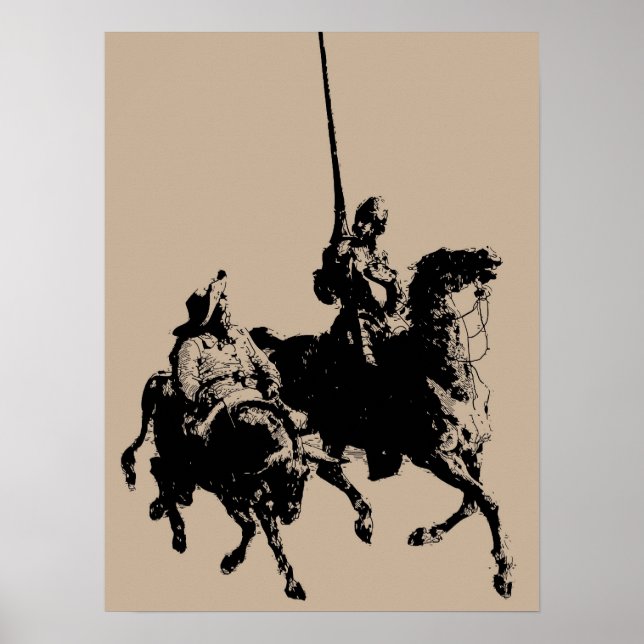 Póster Don Quijote y Sancho Panza Poster (Frente)