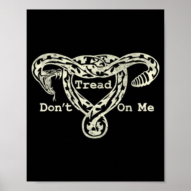 Póster Don’t Tread On Me Uterus Snake Pro Roe Feminist  (Frente)