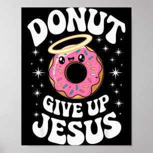 Póster Dona cristiana divertida linda fe humor retro Jesú