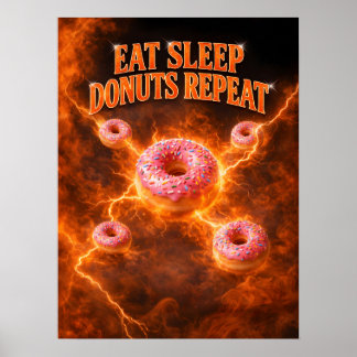 Póster Dona Retro Neon Vibra Dulce