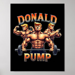 Póster Donald Bomba Músculo Divertido Gimnasio Meme 