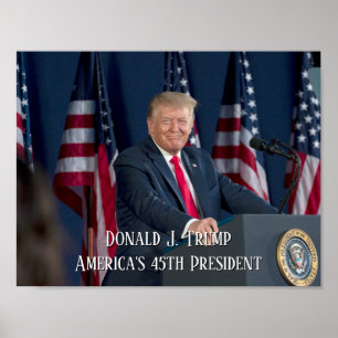 Póster Donald J. Trump 45.º presidente Keepsake