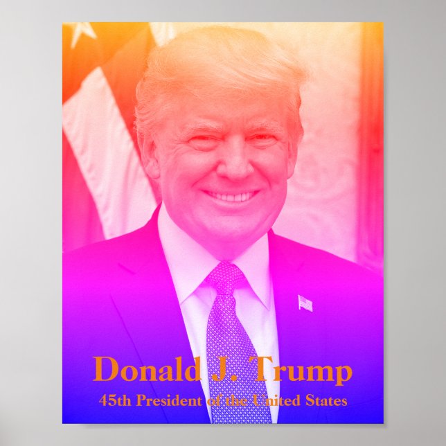 Póster Donald J. Trump, 45° presidente de Estados Unidos (Frente)