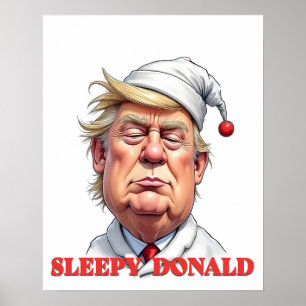 Póster Donald Soñoliento: una sutil caricatura política