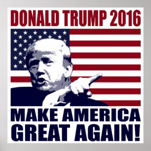 Póster Donald Trump 2016 para presidente Poster