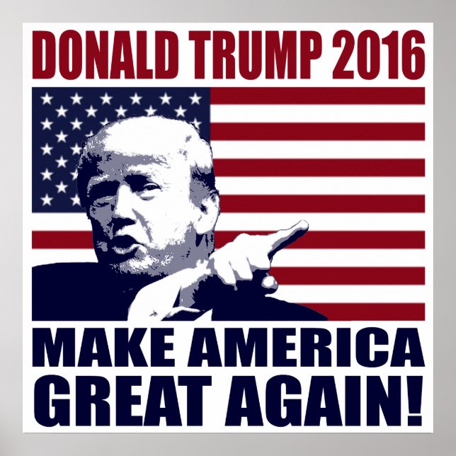 Póster Donald Trump 2016 para presidente Poster (Frente)