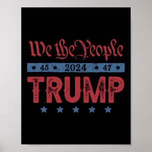 Póster Donald Trump 2024 Para Presidente Elección Vintage