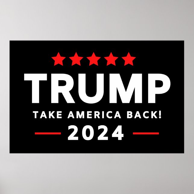 Póster Donald Trump 2024 recuperó a Estados Unidos (Frente)