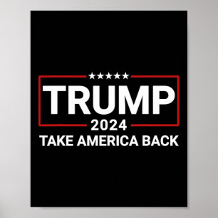 Póster Donald Trump 2024 retoma las elecciones en Estados
