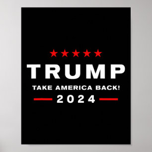 Póster Donald Trump 2024 retoma las elecciones en Estados