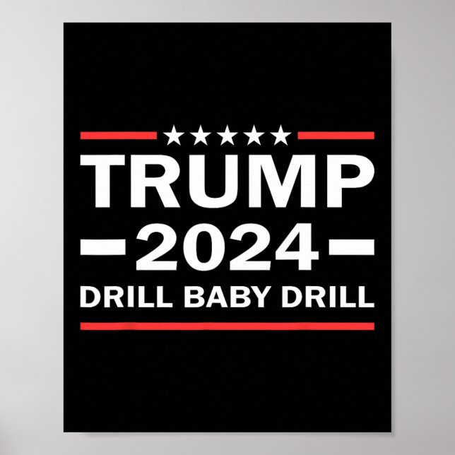 Póster Donald Trump 2024, un bebé conduce a Estados Unido (Frente)