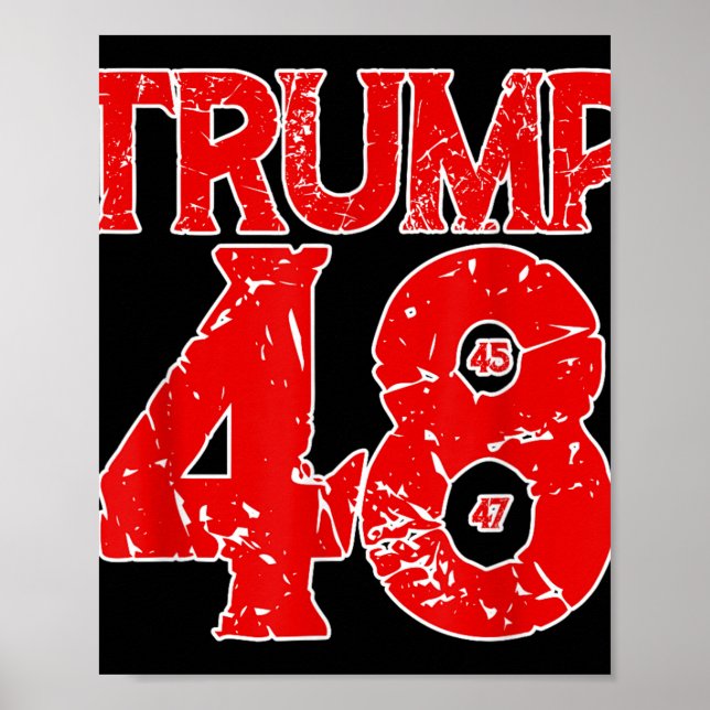 Póster Donald Trump 2028 Trump 45º 47º 48º presidente T (Frente)