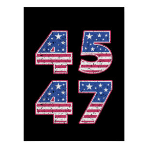 Póster Donald Trump 45-47