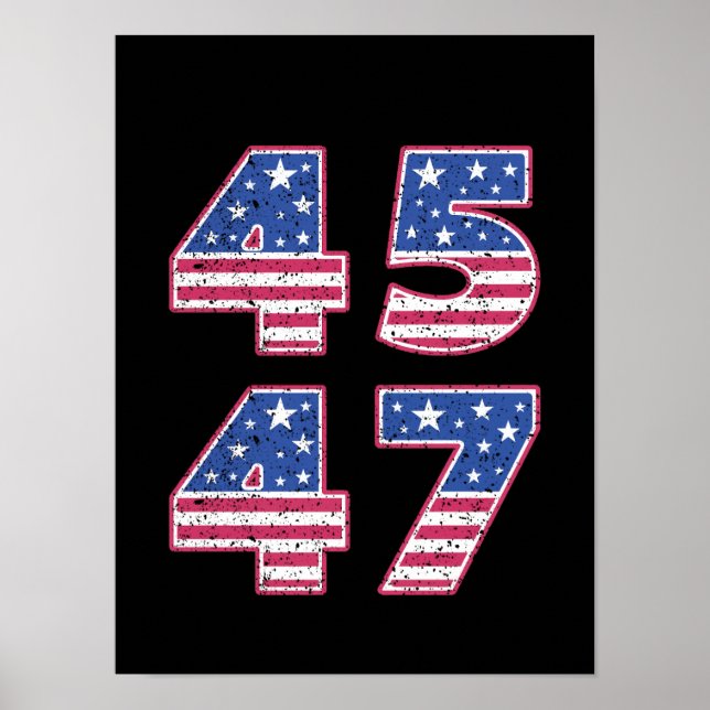 Póster Donald Trump 45-47 (Frente)