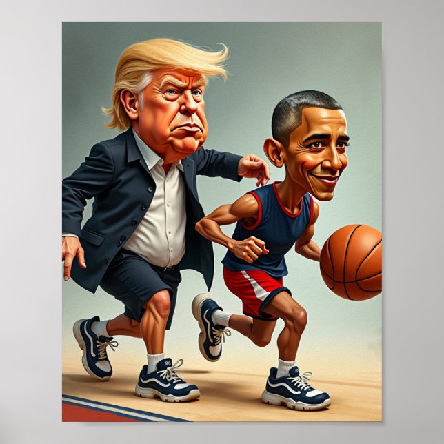 Póster Donald Trump Barack Obama (Frente)