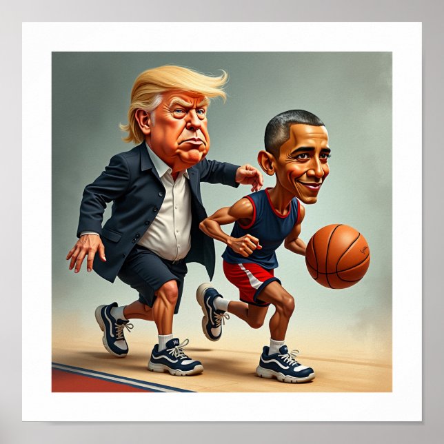 Póster Donald Trump Barack Obama (Frente)