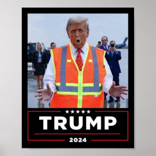 Póster Donald Trump Cabalga En Camiseta De Camión Garge