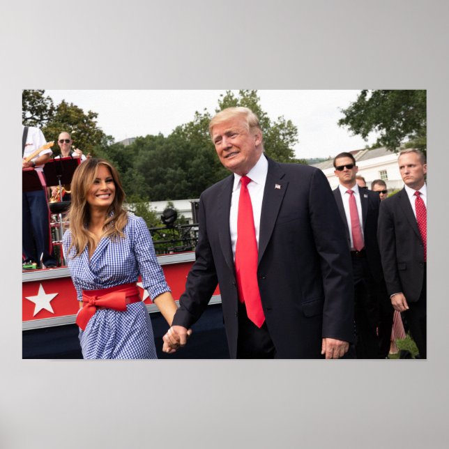 Póster Donald Trump con la Primera Dama Melania (Frente)
