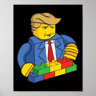 Póster Donald Trump - Construir muro 