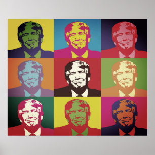 Póster Donald Trump de varios colores