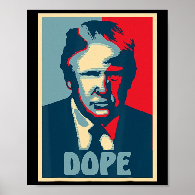 Póster Donald Trump Droga Elección Diversión Presidente E (Frente)