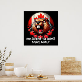 Póster Donald Trump, el "castor equivocado" canadiense