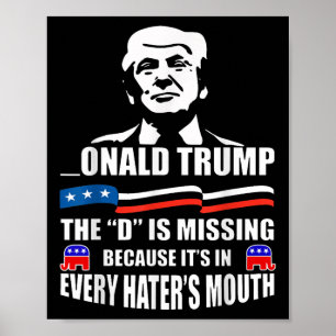 Póster Donald Trump, el partido político está perdido com