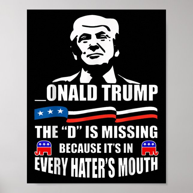 Póster Donald Trump, el partido político está perdido com (Frente)