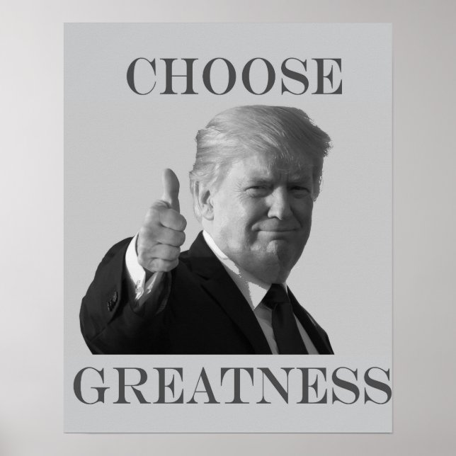 Póster Donald Trump elige la grandeza (Frente)