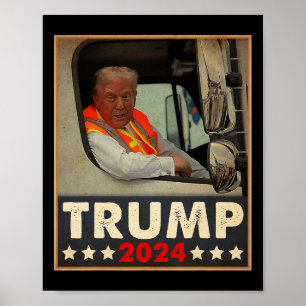 Póster Donald Trump En Basura Del Equipo De Camiones Basu