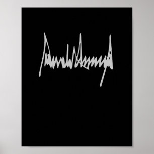 Póster Donald Trump Firma Estados Unidos País Preside