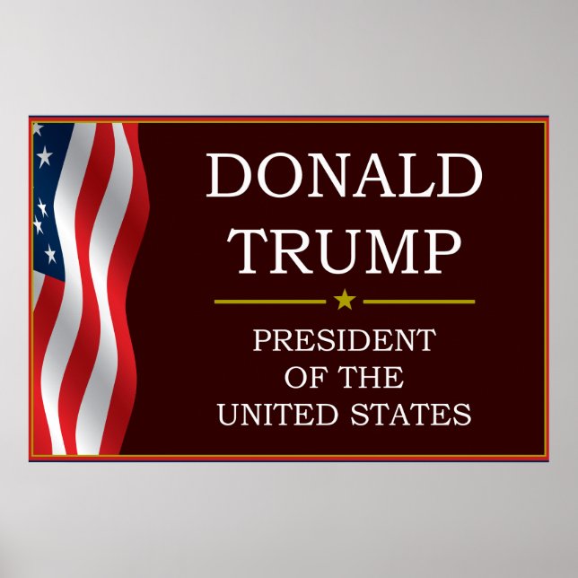 Póster Donald Trump for President V3 (Frente)