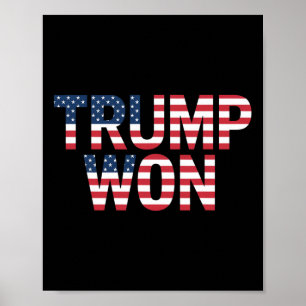 Póster Donald Trump Ganó Elección 2024 Republicano Ganar 