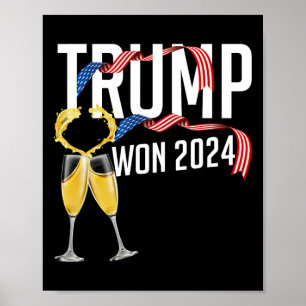 Póster Donald Trump Ganó Inauguración de Elección 2024 Ho