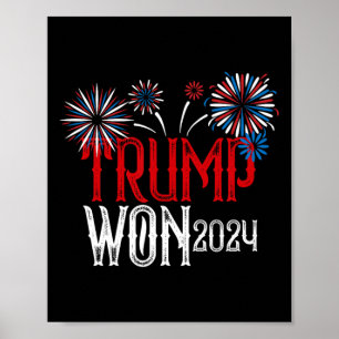 Póster Donald Trump Ganó Inauguración de Elección 2024 Ho