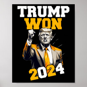 Póster Donald Trump Ganó Inauguración de Elección 2024 Ho