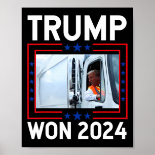 Póster Donald Trump Ganó Inauguración de Elección 2024 Tr