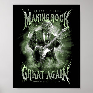Póster Donald Trump hace de la música rock una gran cosec