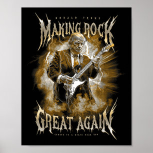 Póster Donald Trump hace de la música rock una gran cosec