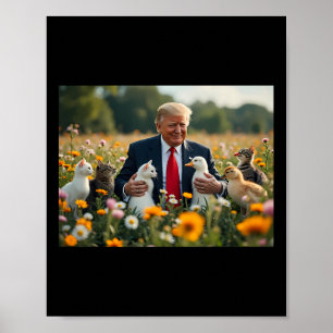 Póster Donald Trump Hace que los Gatos sean Seguros de Nu