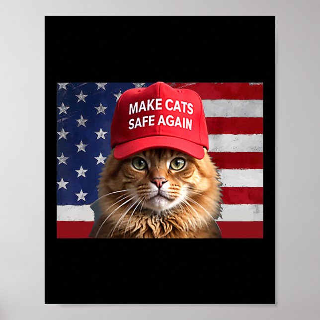 Póster Donald Trump hace que los gatos vuelvan a estar se (Frente)