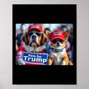Póster Donald Trump hace que los perros vuelvan a estar s