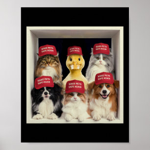 Póster Donald Trump Hacer que las Mascotas sean Seguras d