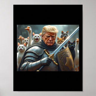 Póster Donald Trump Hacer que los Gatos sean Seguros de N