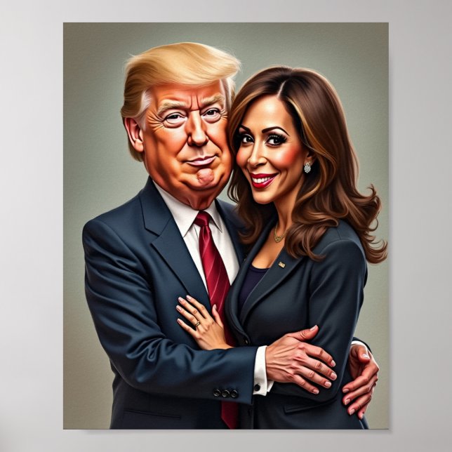 Póster Donald Trump Kamala harris (Frente)