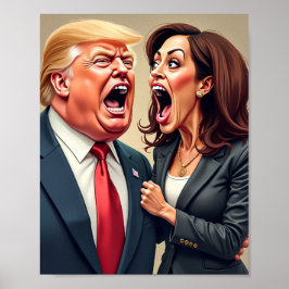 Póster Donald Trump Kamala harris